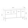 Hanah Home Glise - Dec0023 Consola Blanco y Negro